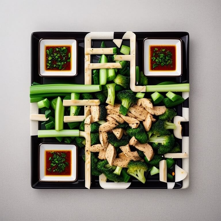food qr code AI art